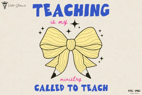 Christian Teacher Bow Pencil SVG PNG Graphics