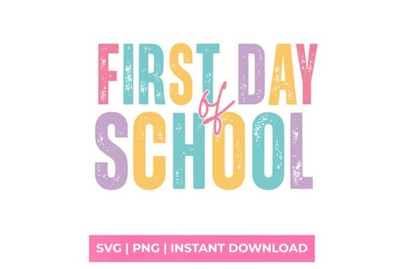 First Day of School Pastel Retro SVG