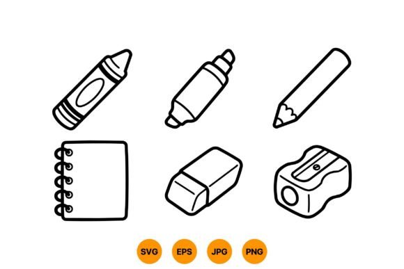 School Supplies Doodle SVG Review