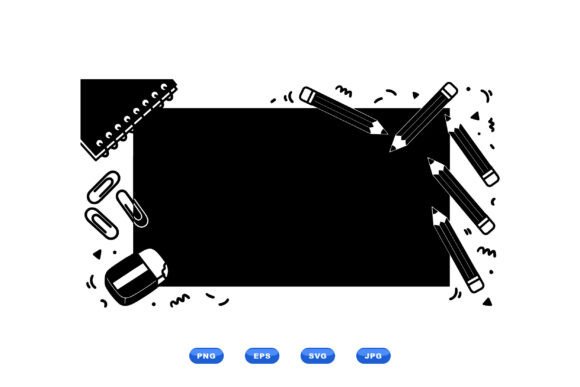 School Supplies Frame SVG: Graphics and Illustrations for Branding