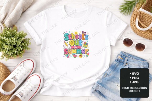 School’s Out Summer SVG T-Shirt Design