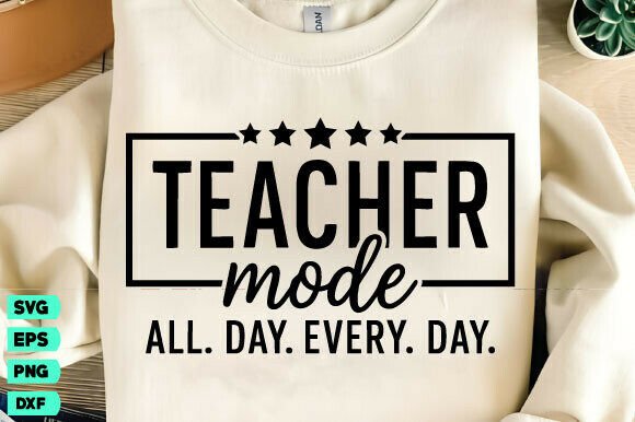 Teacher Mode SVG & Graduation PNG: A Fresh Design Asset for T-Shirt Graphics