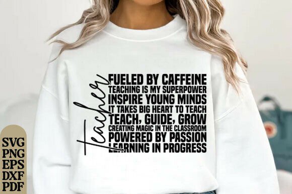 Teacher Words PNG SVG, Minimal Shirt